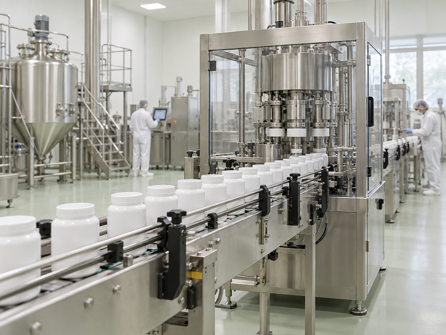 Supplement production cleanroom illustration